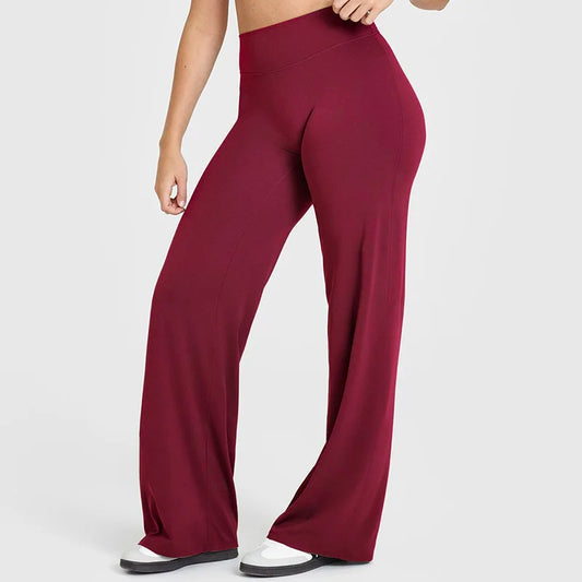 Pantalón de yoga NUDDA Flow de pierna ancha y cintura alta