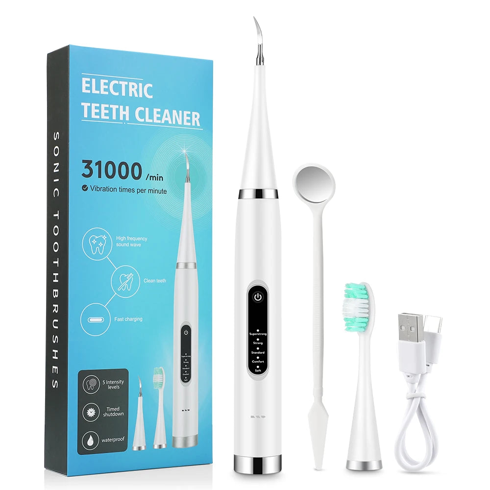 Full kit with brush heads and charging cable